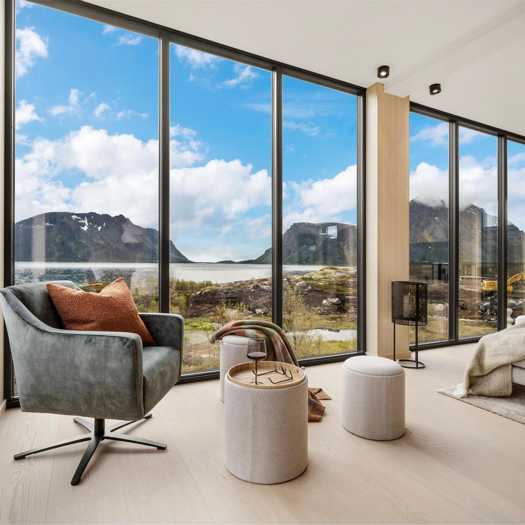 New! Luxury Cabin In Beautiful Lofoten Kleppstad Exterior foto